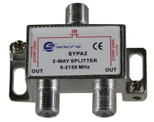 PARTITORE 1 INGR. 2 OUT CONN. "F"  5-2150MHZ SYNCRO
