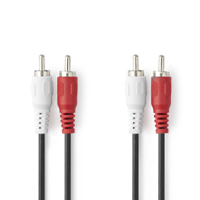 CAVO DA 2 SPINE RCA AUDIO A 2 SPINE RCA AUDIO 5MT ALPHA