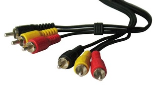 CAVETTO A/V 3RCA / 3RCA S/S NE M/P 1,5MT