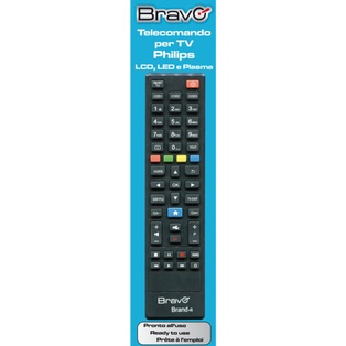 TELECOMANDO TV BRAVO MODELLO BRAND DEDICATO PER PHILIPS 