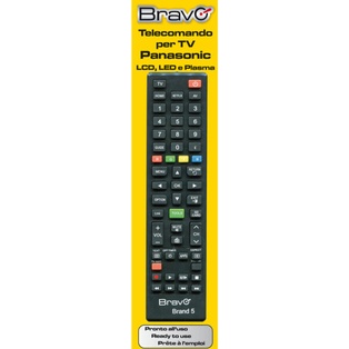 TELECOMANDO TV BRAVO MODELLO BRAND DEDICATO PER PANASONIC 
