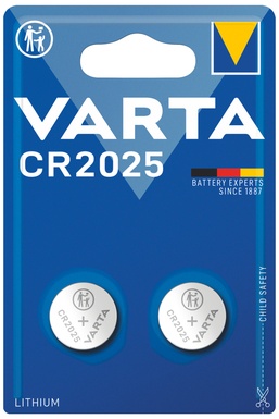 PILE VARTA SPECIALISTICHE 3V LITIO BL. 2 6025/CR2025