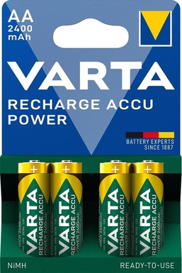 PILE VARTA RICARICABILE STILO AA 1.2V 2400MAH NI-MH BL. 4 56756101404