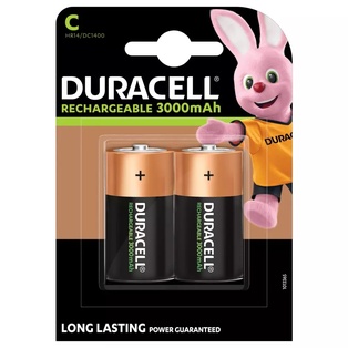 PILE DURACELL RICARICABILE MEZZA TORCIA C 1.2V 3000 MAH NI-MH BL.2 HR14
