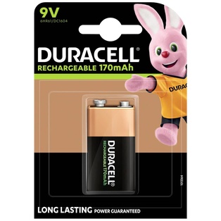 PILE DURACELL RICARICABILE 9V  170MSAH  NI-MH BL.1 HR22