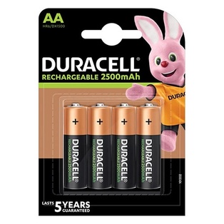 PILE DURACELL RICARICABILE STILO AA 1.2V 2500MAH NI-MH BL. 4 HR6SLD