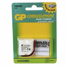 PILE GP RICARICABILE PER CORDLESS 2,4V 300MAH NI-MH PZ. 1 T104