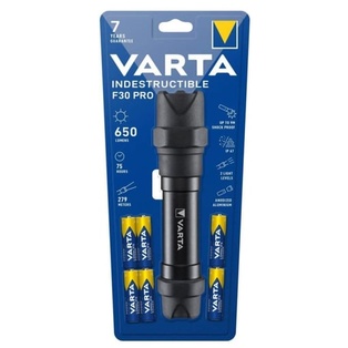TORCIA VARTA LED INDESTRUCTIBLE F30 PRO 650LM STILO AA  INCLUSE PZ. 6 18714