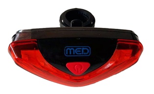 TORCIA BICI POSTERIORE 8 LED DOPPIO FLASH MED