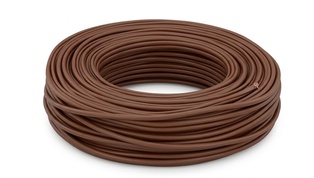 CAVO ELETTRICO PIATTINA COSTA STRETTA 2X0.35 MARRONE 100 MT. IMQ