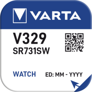 PILE VARTA PER OROLOGIO SILVER OXIDE BL. 1 V329/SR731SW
