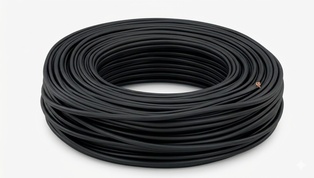 CAVO ELETTRICO PIATTINA COSTA STRETTA 2X0.35 NERO  100 MT. IMQ