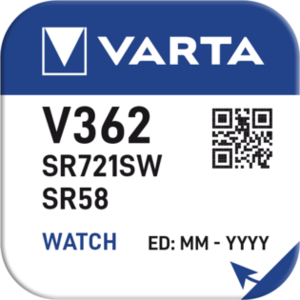 PILE VARTA PER OROLOGIO SILVER OXIDE BL. 1 V362/SR724SW