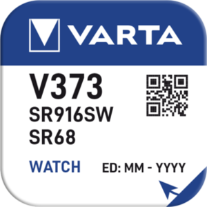 PILE VARTA PER OROLOGIO SILVER OXIDE BL. 1 V373/SR916SW