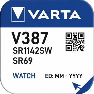PILE VARTA PER OROLOGIO SILVER OXIDE BL. 1 V387/SR1142SW