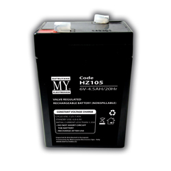 BATTERIA MATSUYAMA RICARICABILE AL PIOMBO 6V 4.5AH FASTON 4.8MM L70XP48XH101