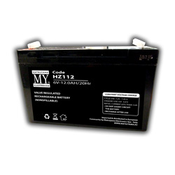 BATTERIA MATSUYAMA RICARICABILE AL PIOMBO  6V 12AH  FASTON 4.8MM  L151XP50XH95