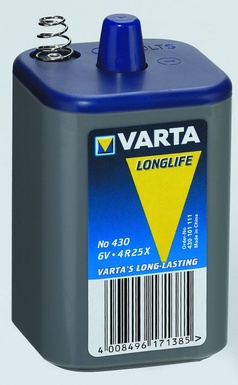 PILE VARTA SPECIALE ZINCO CARBONE 6V 8100MAH PZ. 1 430/4R25X