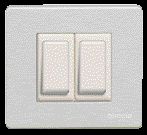PLACCA BTICINO A 2 MODULI PER SCATOLA ROTONDA IN RESINA AVORIO  SERIE  BTICINO MAGIC 