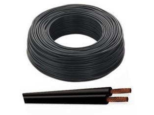 CAVO ELETTRICO PIATTINA COSTA STRETTA 2X0.75 NERO 100 MT. IMQ