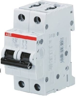 INTERRUTTORE ABB MAGNETOTERMICO AUTOMATICO 4500KA  2P + 2 MODULI - S202L 10A 