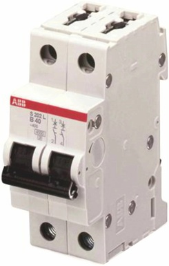 INTERRUTTORE ABB MAGNETOTERMICO AUTOMATICO 4500KA 2P + 2 MODULI - S202L 16A 