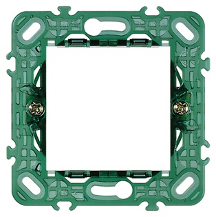 SUPPORTO VIMAR  A 2 MODULI PER SCATOLA ROTONDA CON GRIFFE METALLICHE INT 71 SERIE VIMAR PLANA  