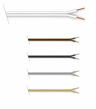 CAVO ELETTRICO PIATTINA COSTA STRETTA 2X0.35 BIANCO 100 MT. IMQ