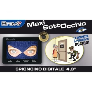 SPIONCINO DIGITALE BRAVO MODELLO SOTTOCCHIOMAXI CON DISPLAY DIGITALE LCD 4.3"