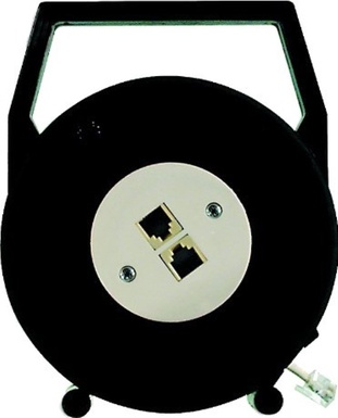 AVVOLGICAVO TELEFONICO MT. 5   SPINA PLUG 6/4 +2 PRESE PLUG 6/4 FORMA