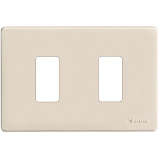PLACCA BTICINO A 2 MODULI IN RESINA AVORIO SERIE  BTICINO MAGIC 