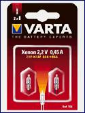 LAMPADA VARTA 706 2,2V 0,45A - XENON BL. 2 1000706