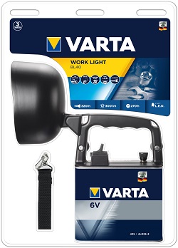 TORCIA VARTA CON LAMPADA KRIPTON 4,8V WORK LIGHT BATTERIA 540/4R25-2 12660