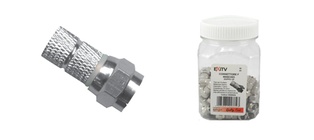 CONNETTORE SYNCRO SATELLITARE "F" CON O-RING PER CAVO ANTENNA COASSIALE Ø7.3MM 