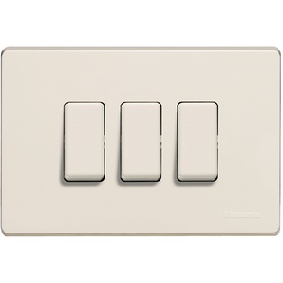 PLACCA BTICINO A 3 MODULI IN RESINA AVORIO SERIE BTICINO MAGIC 