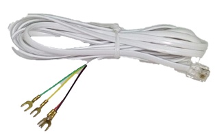 CAVO TELEFONICO 4C  1.5MT. BIANCO +PLUG 6/4