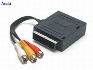 ADATTATORE PRESA SCART - SPINA SCART + 3 SPINE RCA  STAR