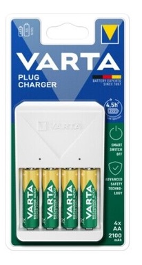 CARICABATTERIE VARTA CON STILO AA 2100MAH NI-MH PZ. 4 57657101451