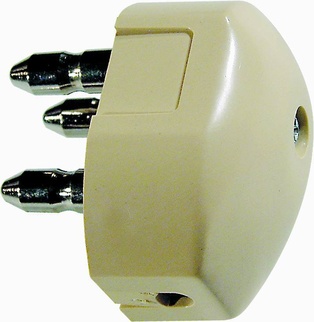 SPINA  TELEFONICA TRIPOLARE RIDOTTA CON PRESSACAVO NERA EMIKO