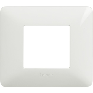 PLACCA BTICINO A 2 MODULI IN PLASTICA BIANCA SERIE  MATIX
