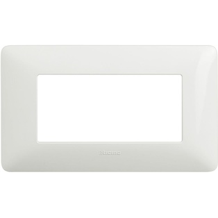 PLACCA BTICINO A 4 MODULI IN PLASTICA BIANCA SERIE  MATIX