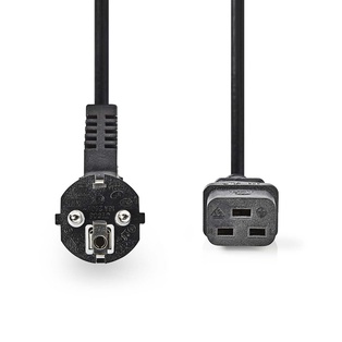 CAVO DI ALIMENTAZIONE NEDIS SPINA IEC-320-E PRESA C13  2MT  NERO 