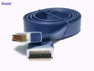 CAVO SCART-SCART 21P PIATTO 1.5MT 100% RAME STAR