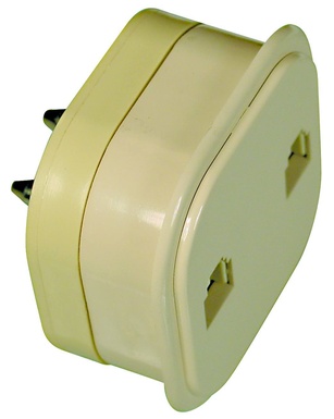 SPINA TELEFONICA  TRIPOLARE + 2 PRESE MOD. 6/4 EMIKO