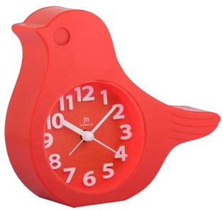 SVEGLIA QUARZO MOVIMENTO CONTINUO UCCELLO ROSSO LOWELL