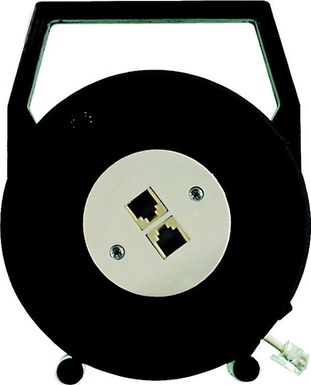 AVVOLGICAVO TELEFONICO MT.5 SPINA MODULARE + 2 PRESE MODULARI