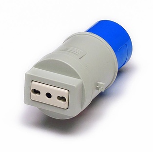 SPINA 2P + T16A 230V A PRESA 2P +T 16A BIPASSO EMIKO
