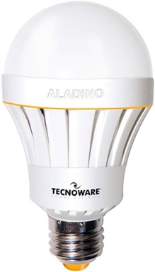 ALADINO LED LAMP 10W (70W LIGHT) A65, E27, CALDA (3000K), 270° TECNOWARE