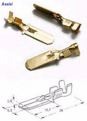 FASTON MASCHIO 6.3MM C/DENTINO DI RITENUTA 100PZ.  STAR