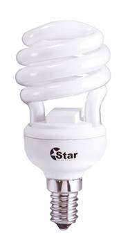 LAMPADA BASSO CONSUMO             SPIRALE SLIM 9W 2700K CLASSE A E14 ROHS  STAR
